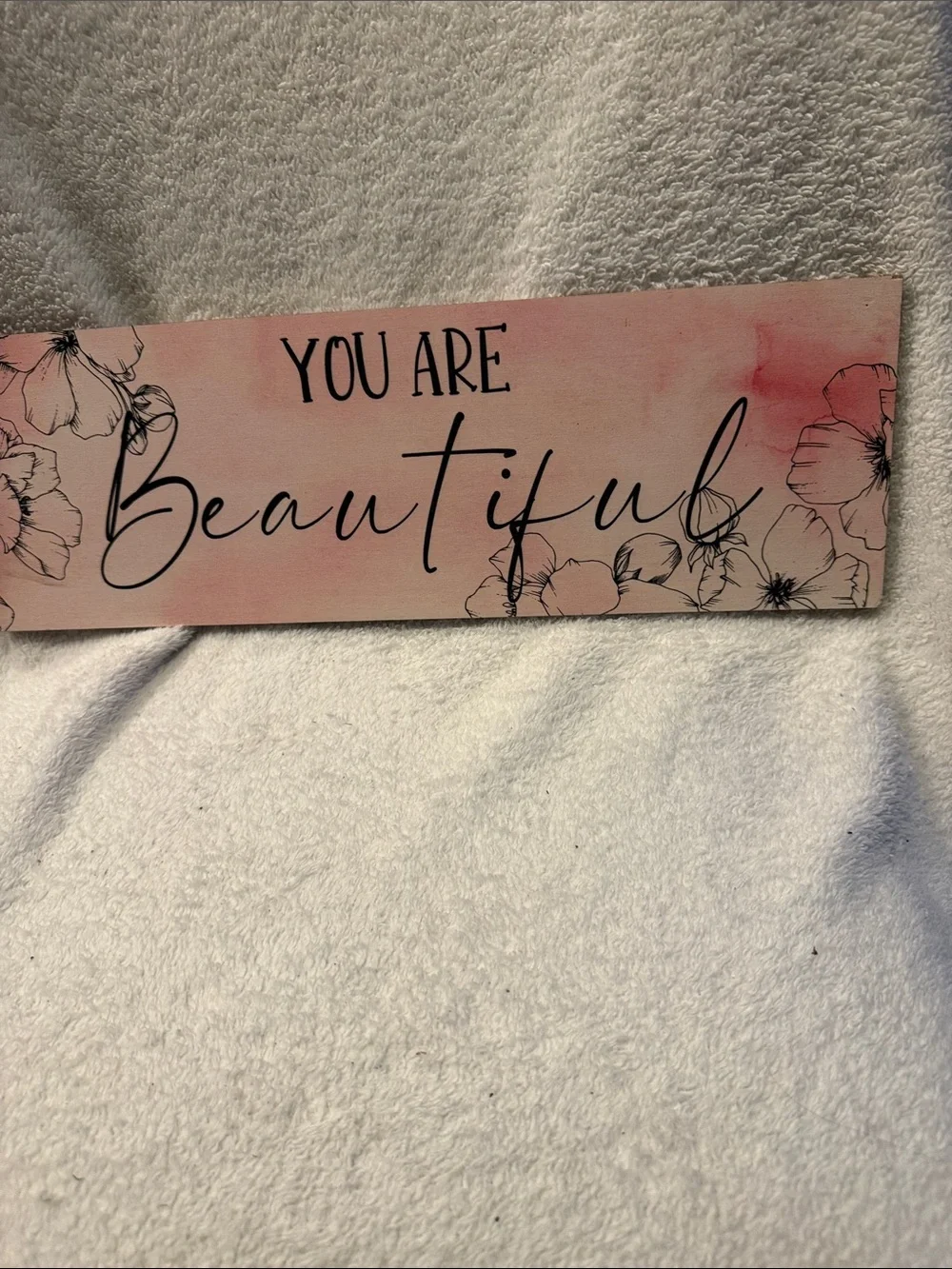 You Are Loved / Enough / Beautiful Pink Wall Art Trio